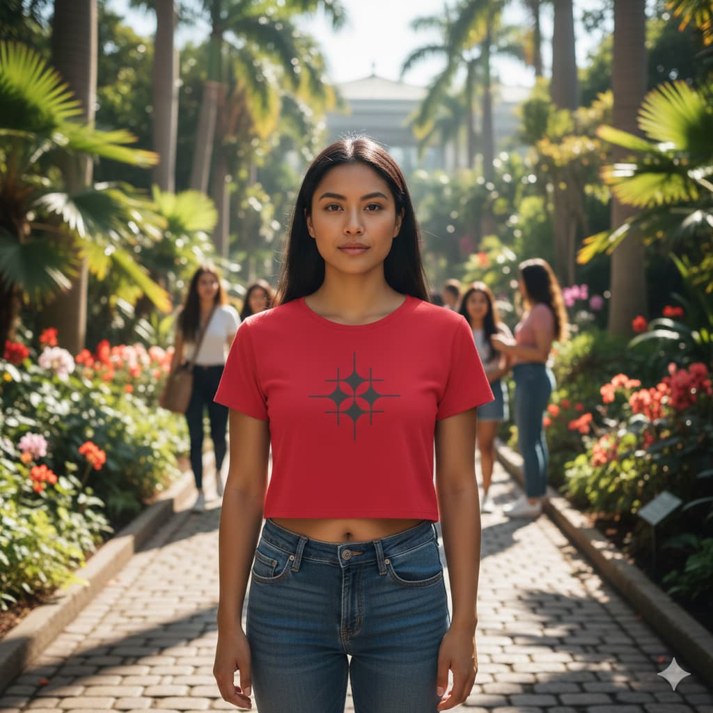 WOMENS RED CROP TOP