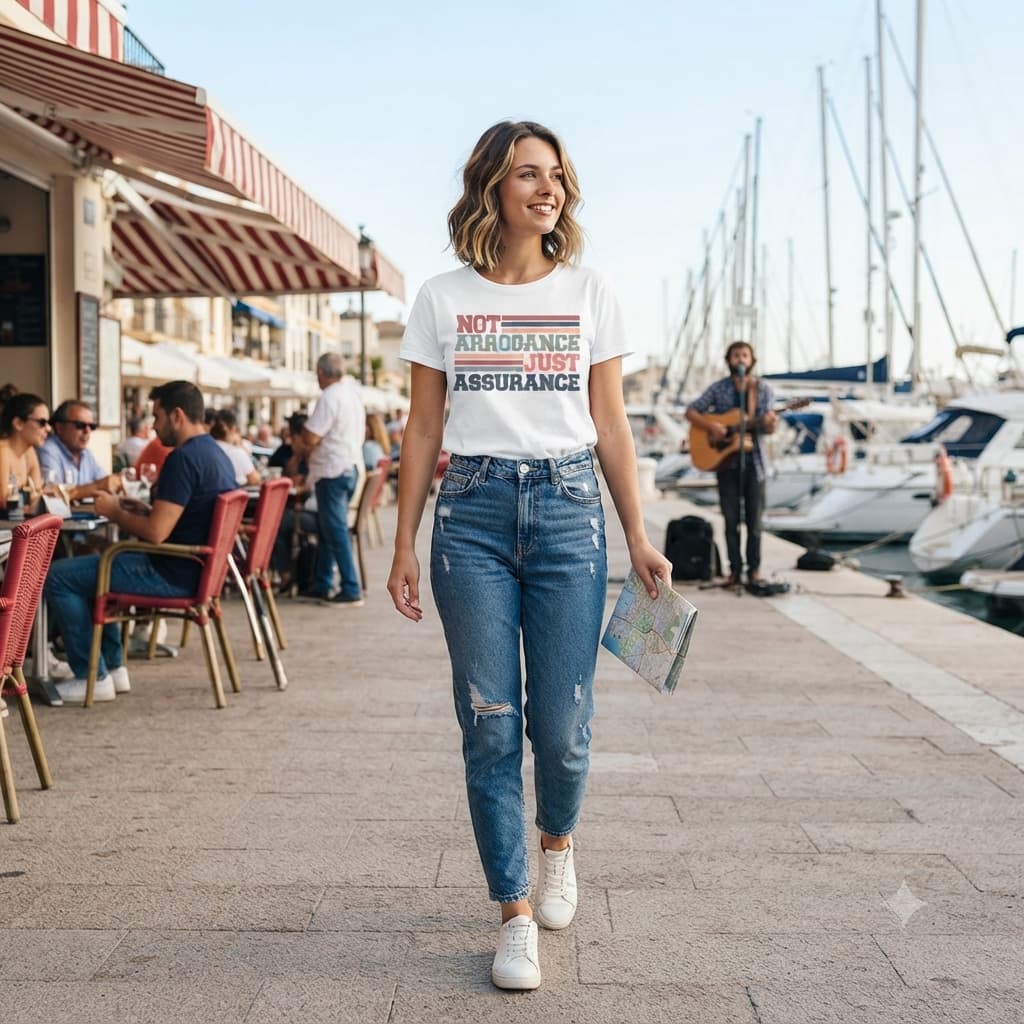 Women's White Round Neck T-shirt