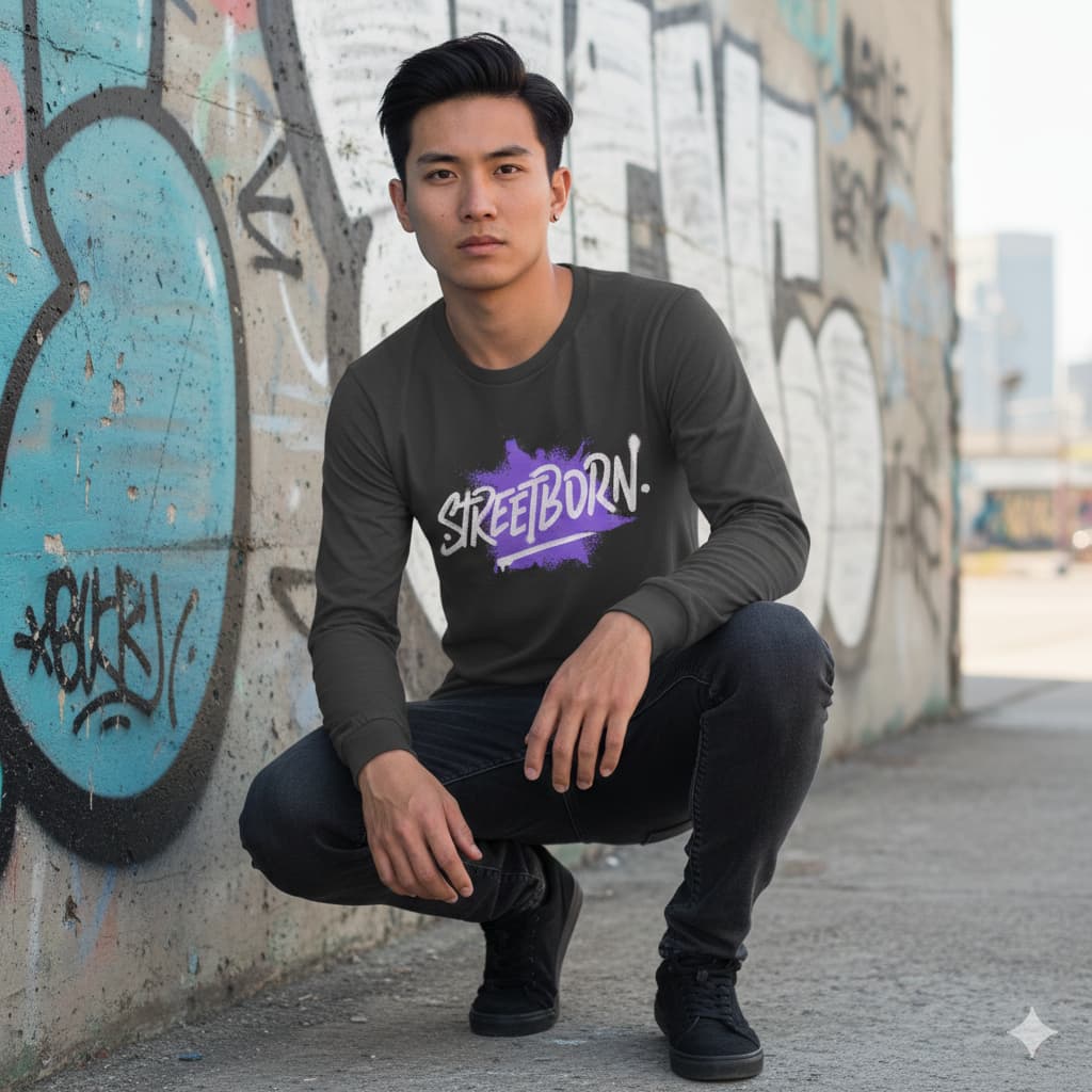 MENS BLACK ROUNDNECK F/S T-SHIRT