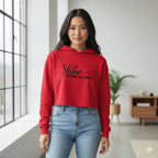 WOMENS RED CROP HOODIES
