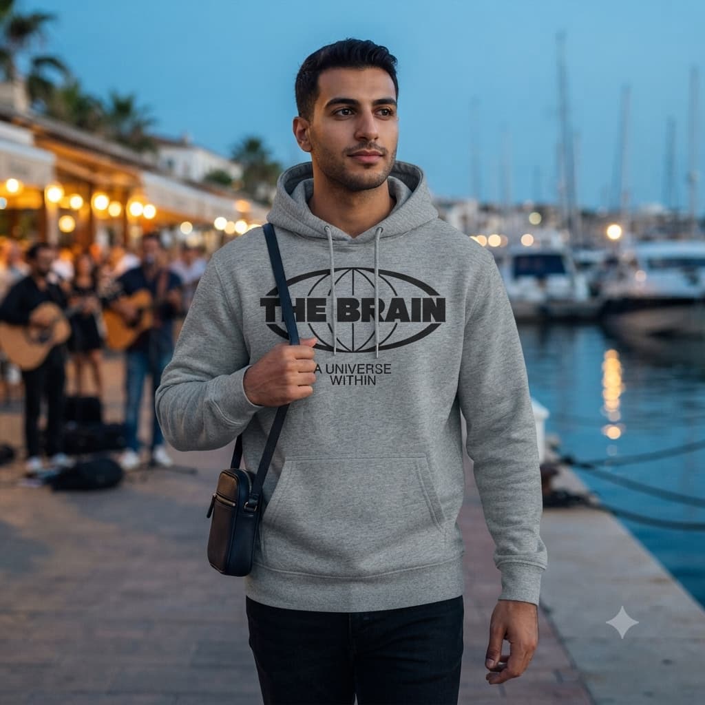 Men's Melange Grey Hoodies