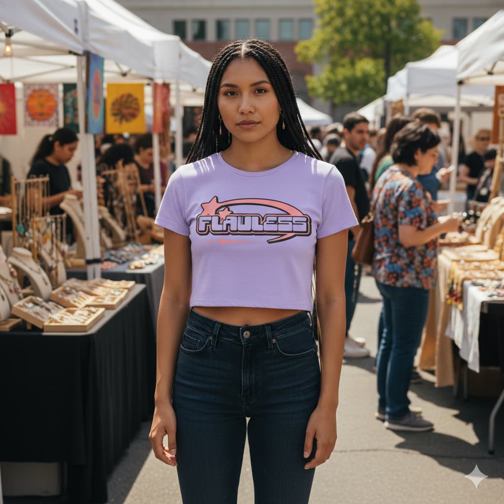 WOMENS IRIS LAVENDER CROP TOP
