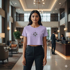 WOMENS IRIS LAVENDER CROP TOP