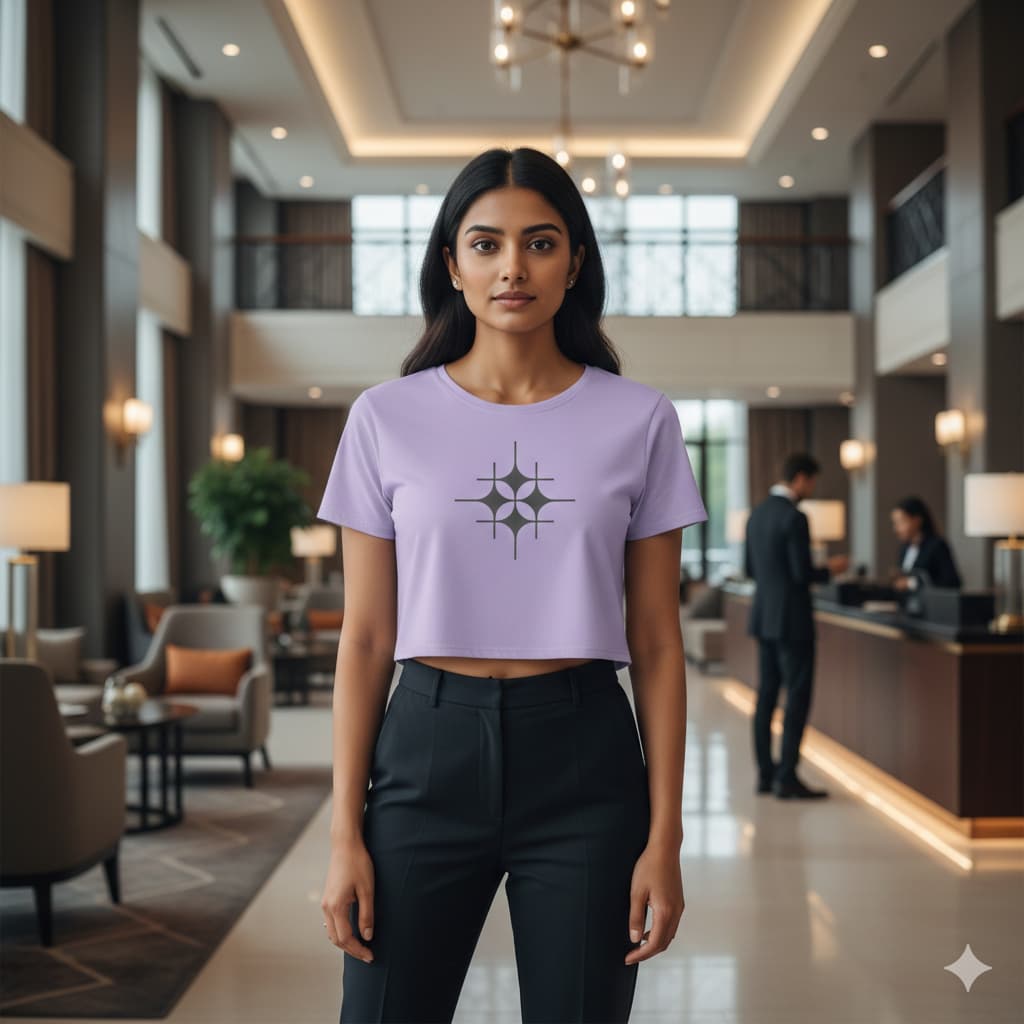 WOMENS IRIS LAVENDER CROP TOP