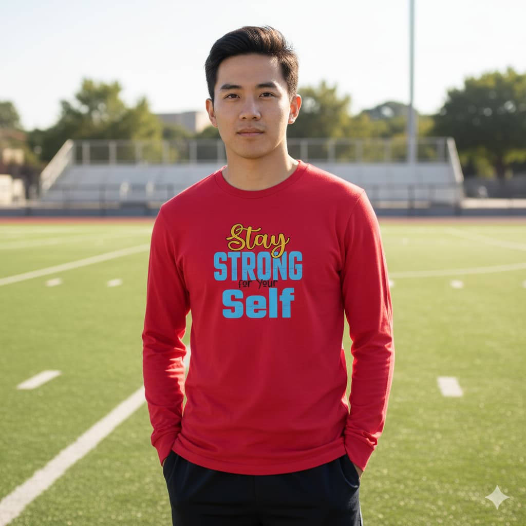 MENS RED ROUNDNECK F/S T-SHIRT