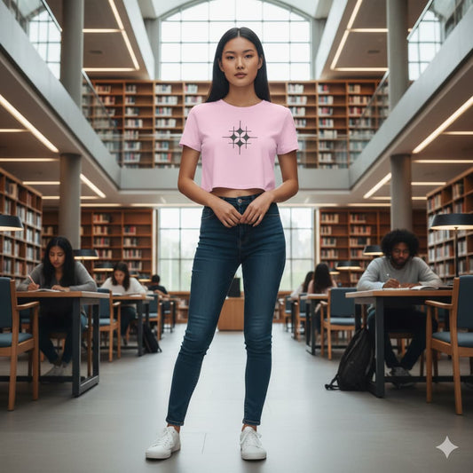 WOMENS LIGHT PINK CROP TOP