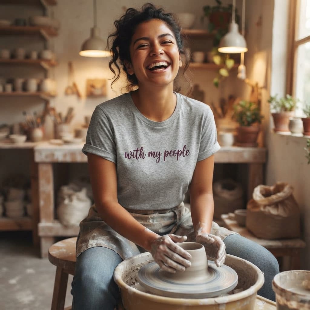 karavirs™ With My People — Melange Grey Women's Tee