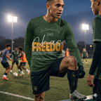 Men's Olive Green Round Neck Full Sleeves T-shirt
