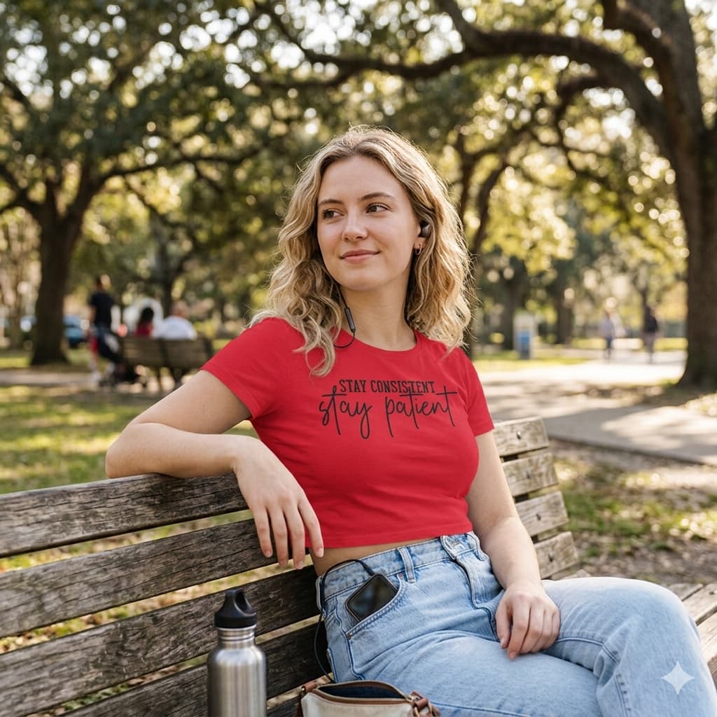 WOMENS RED CROP TOP