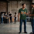 Men's Olive Green V-Neck T-shirt