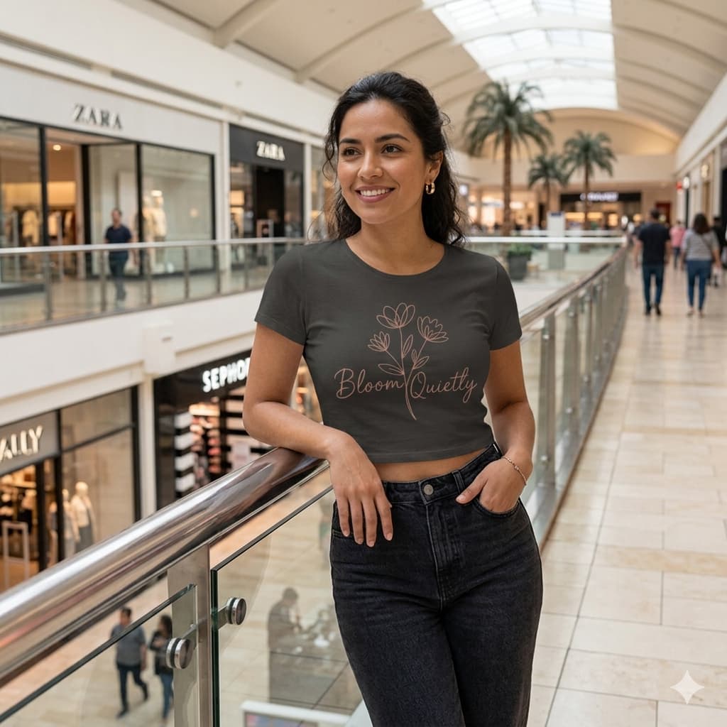 WOMENS BLACK CROP TOP