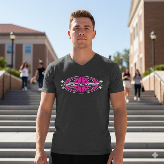 MENS BLACK VNECK T-SHIRT