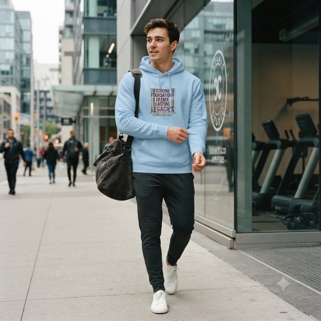 Men's Baby Blue Hoodie