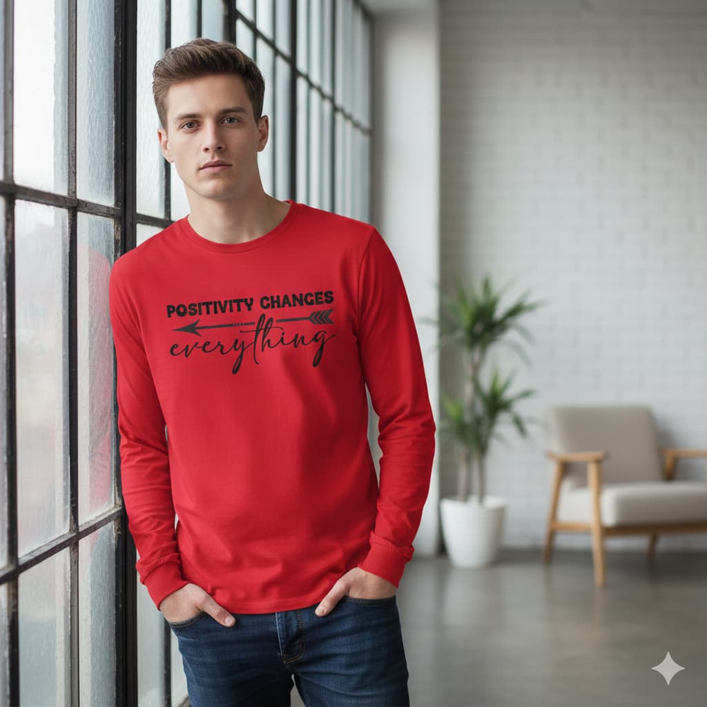 MENS RED ROUNDNECK F/S T-SHIRT