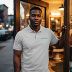 Men's Melange Grey Polo T-shirt