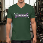 MENS OLIVE GREEN VNECK T-SHIRT