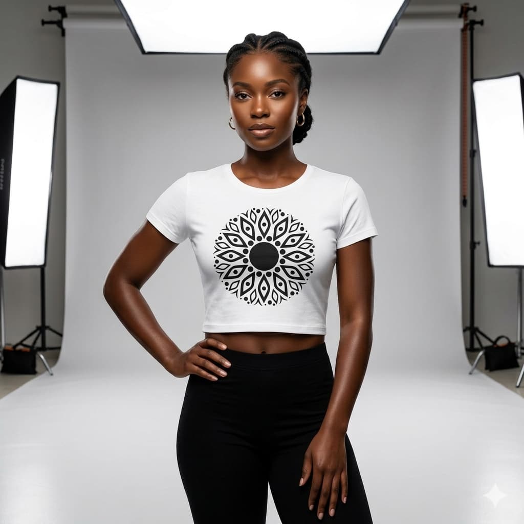 WOMENS WHITE CROP TOP