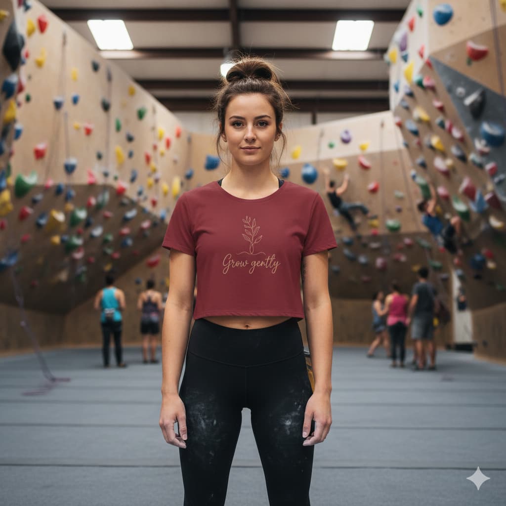 WOMENS MAROON CROP TOP