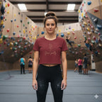 WOMENS MAROON CROP TOP