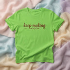 Women's Liril Green Round Neck T-shirt