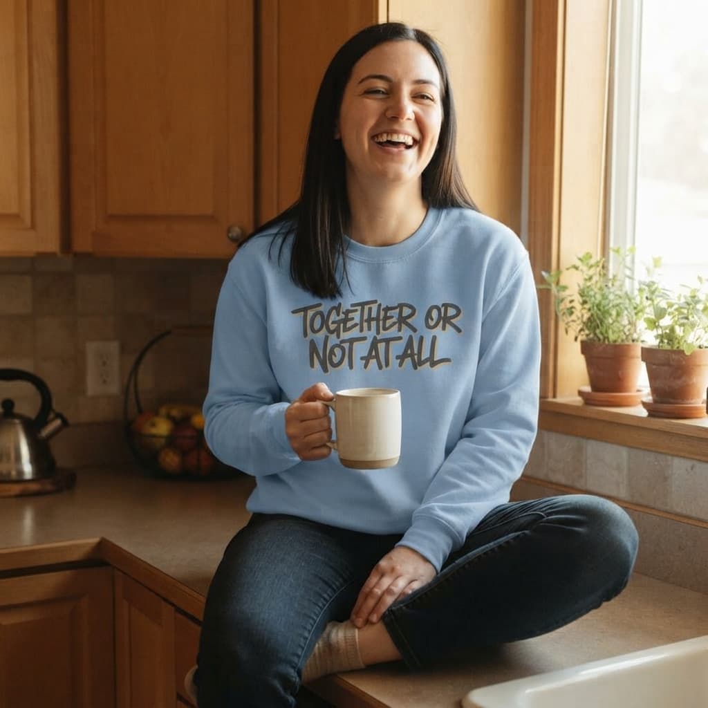 karavirs™ Together Or Not — Baby Blue Sweatshirt