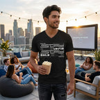Men's Black  V-Neck T-shirt