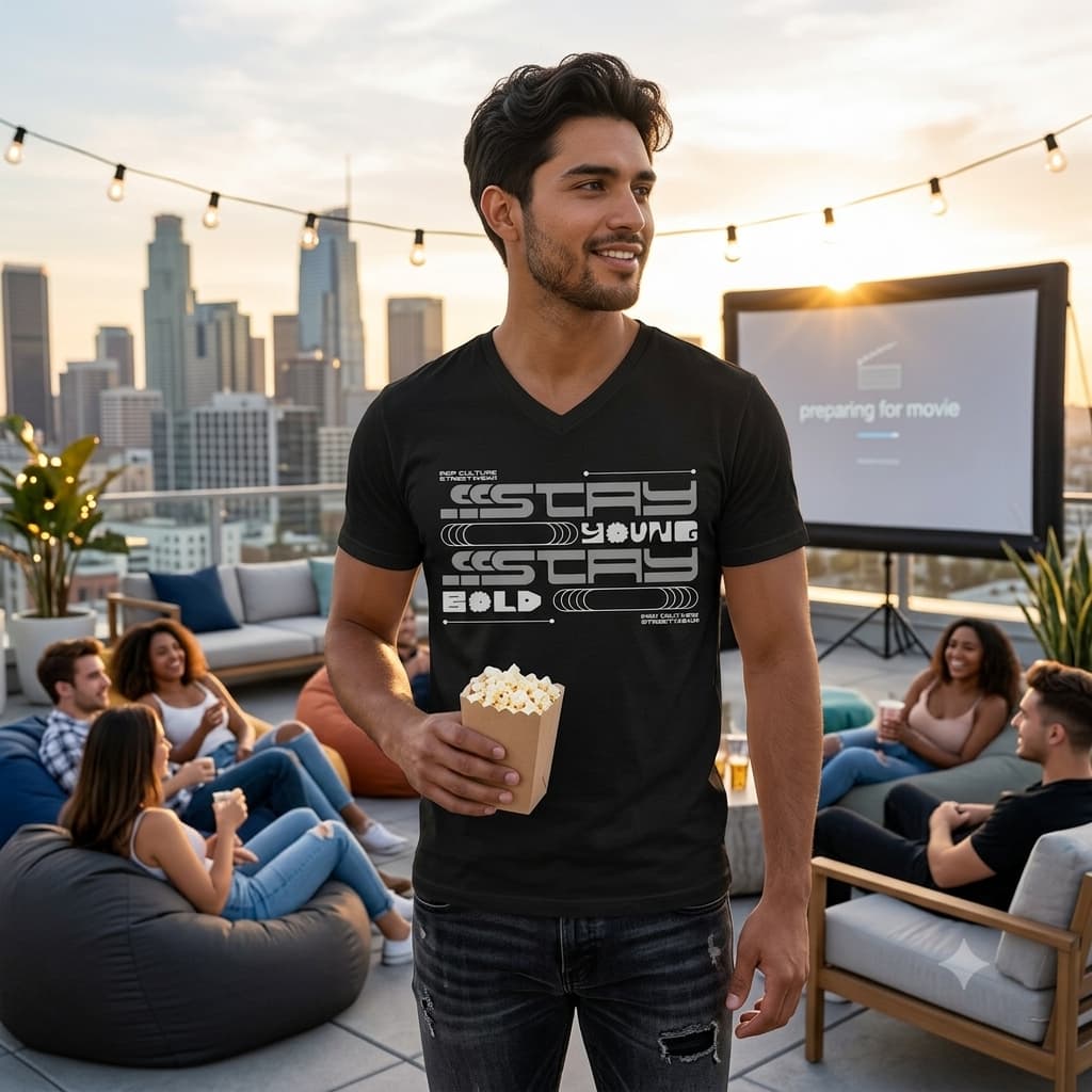 Karavirs® Bold Black graphic tee for men India