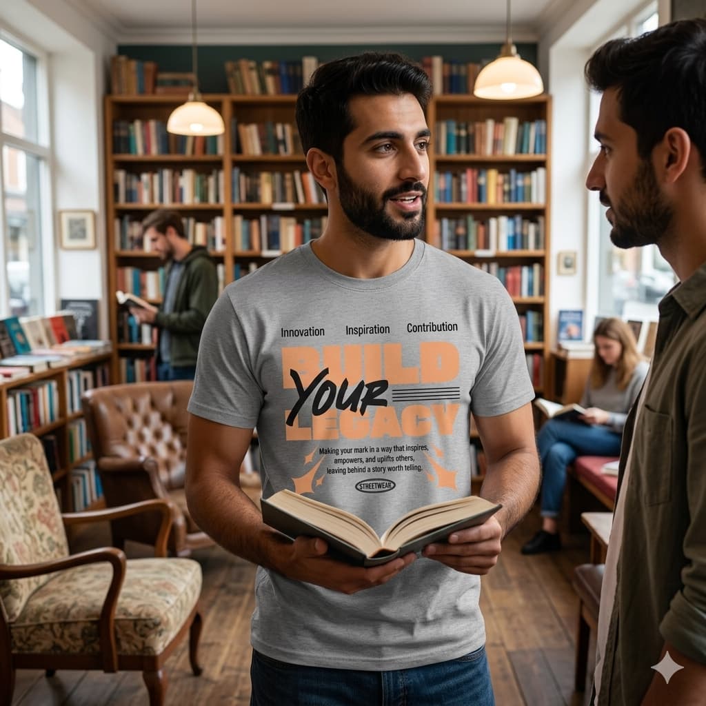 Men's Melange Grey Round Neck T-shirt
