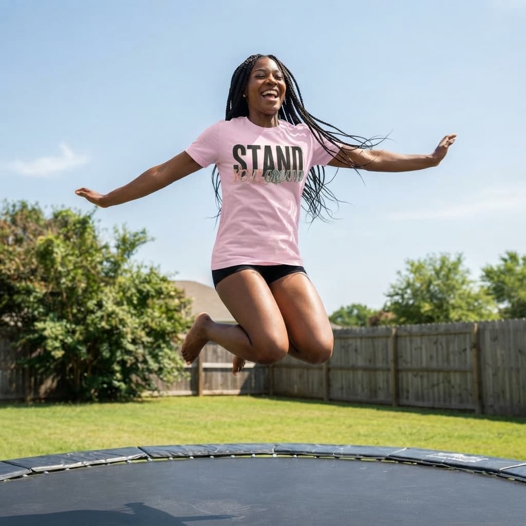 Women's Light Pink Round Neck T-shirt