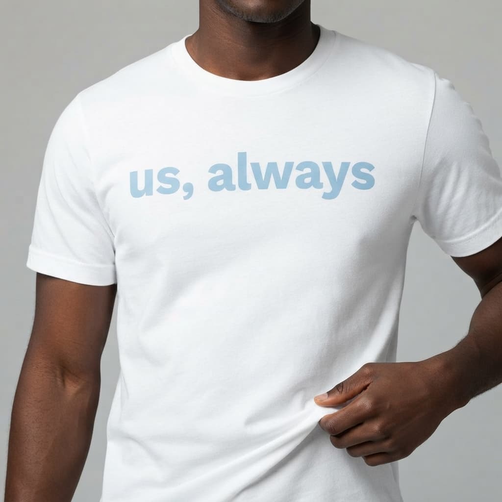 Men's White Round Neck T-shirt