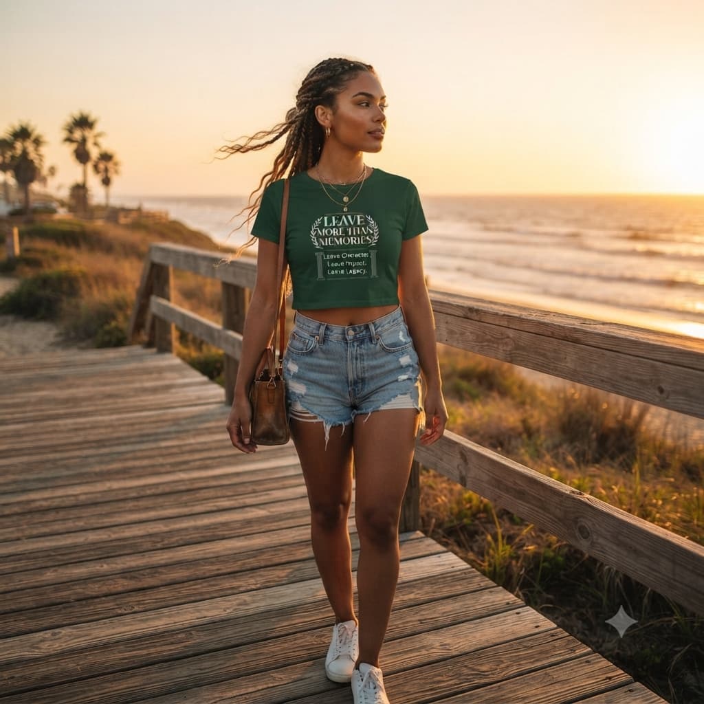 Women's Olive Green Crop Top