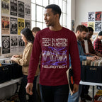 Men's Maroon Round Neck Full Sleeve T-shirts