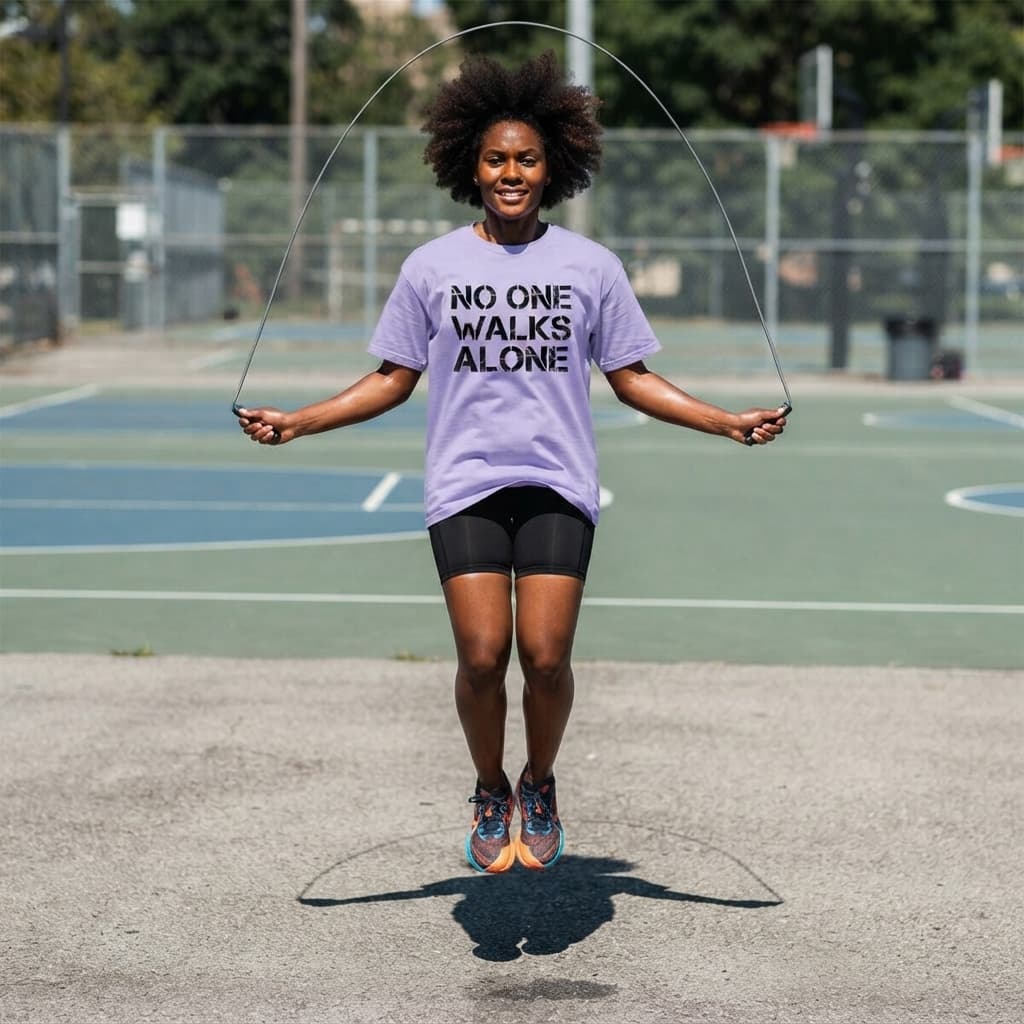 karavirs™ No One Walks Alone — Iris Lavender Oversized Tee
