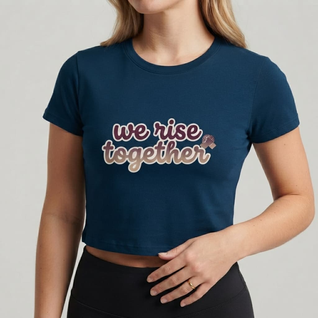 Women's Navy Blue Crop Top