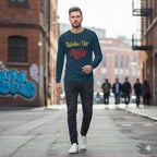 MENS NAVY BLUE ROUNDECK F/S T-SHIRT