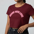 Women's Maroon Crop Top