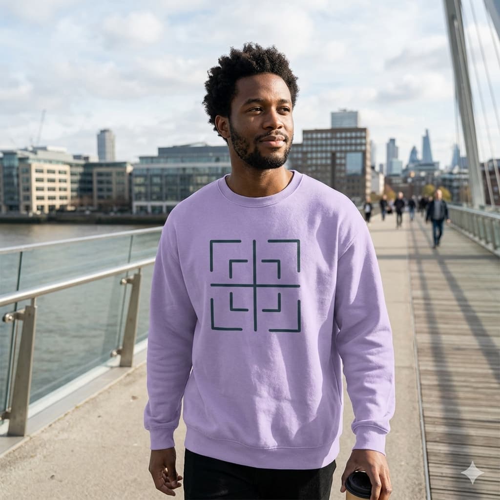 MENS IRIS LAVENDER SWEATSHIRT 