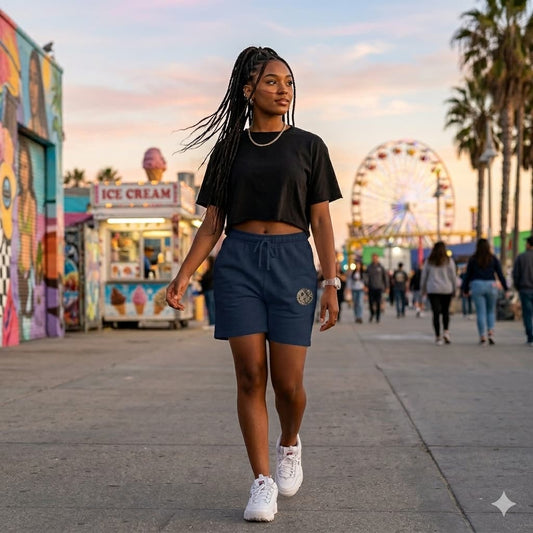 Women's Navy Blue Shorts