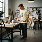 Men's Almond Round Neck T-shirt