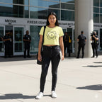 WOMENS BUTTER YELLOW CROP TOP