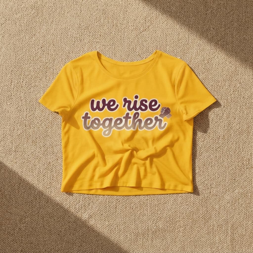 karavirs™ We Rise Together — Golden Yellow Crop Top