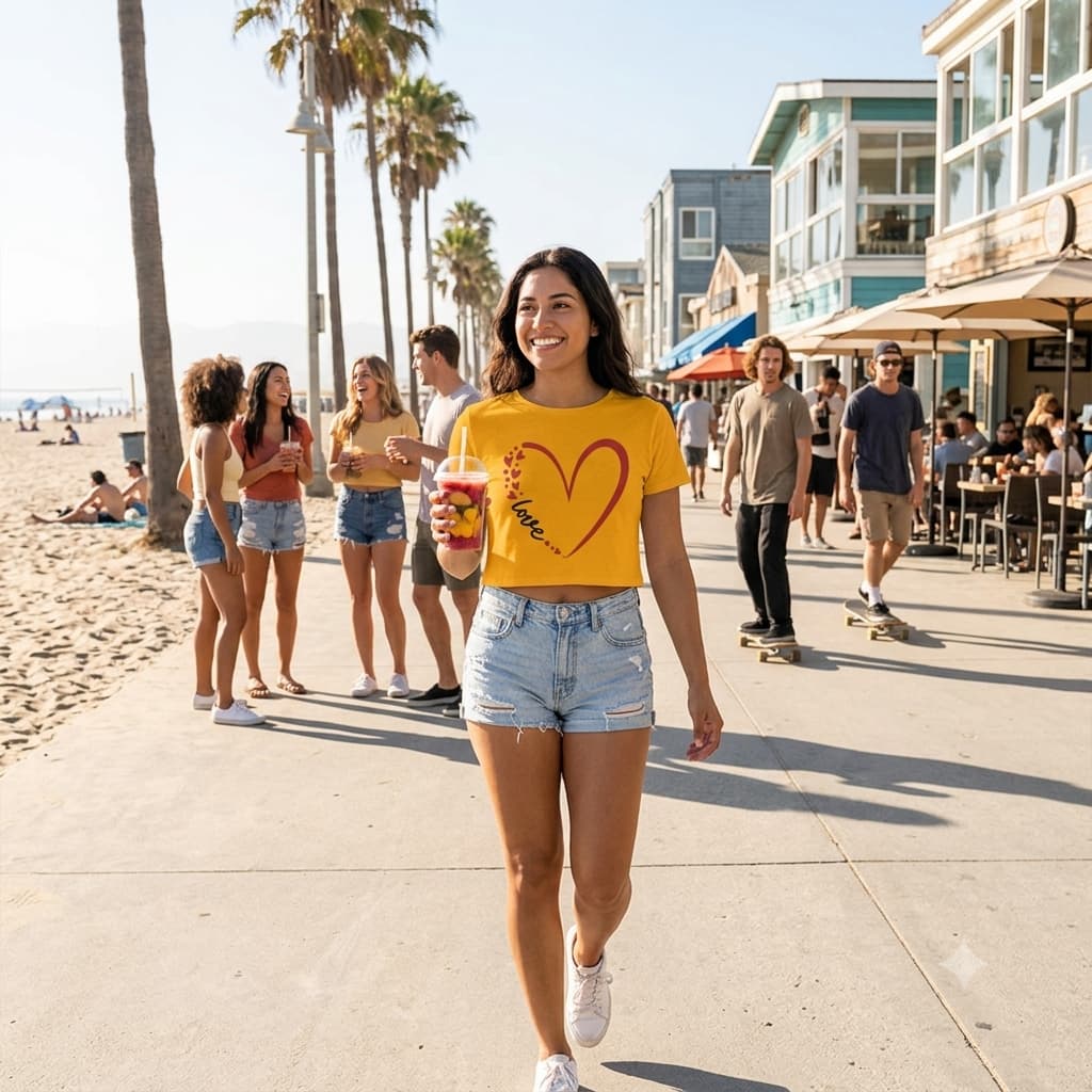 Women's Golden Yellow Crop Top