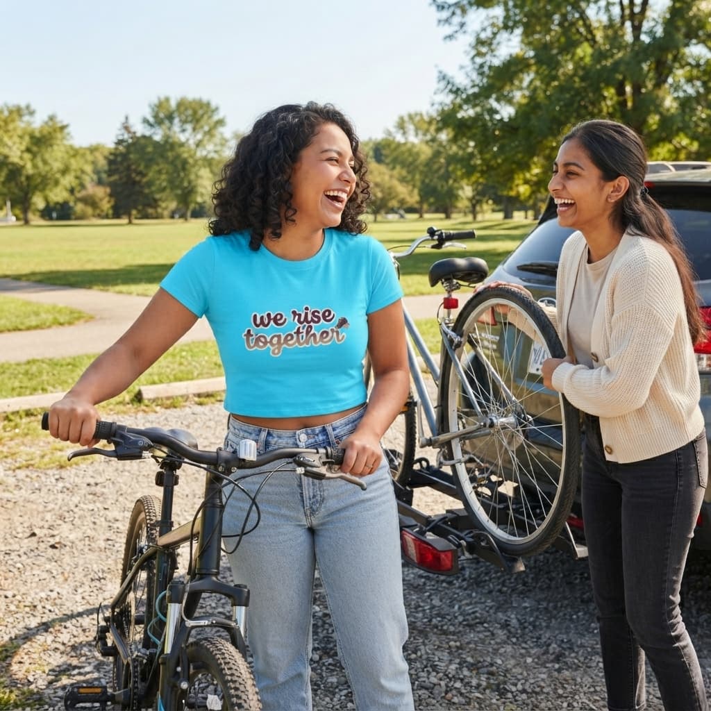 Women's Sky Blue Crop Top