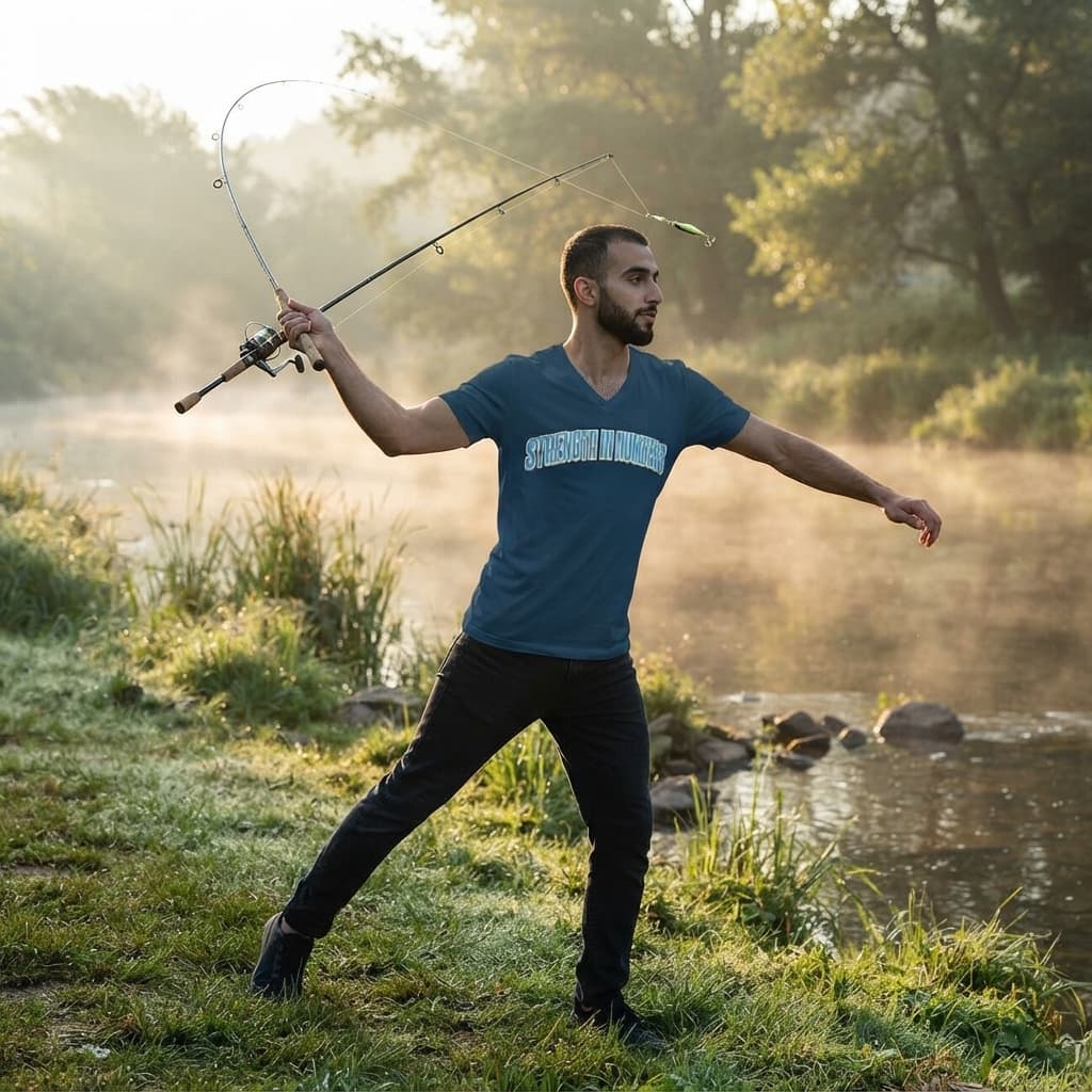 karavirs™ Strength In Numbers — Navy Blue V-Neck Tee