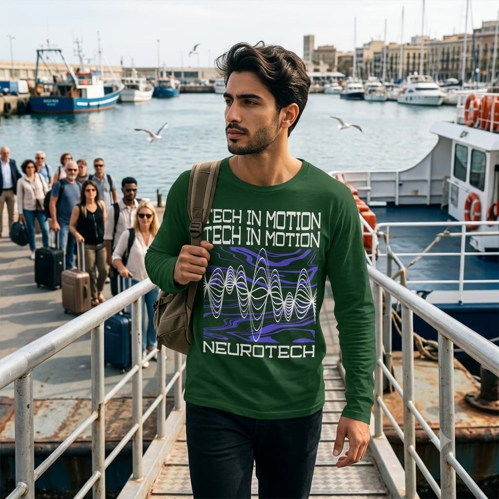Men's Olive Green Round Neck Full Sleeve T-shirt