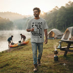 Men's Silver Frost Oversized Round Neck T-shirt