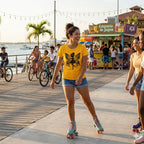Women's Golden Yellow Round Neck T-shirt