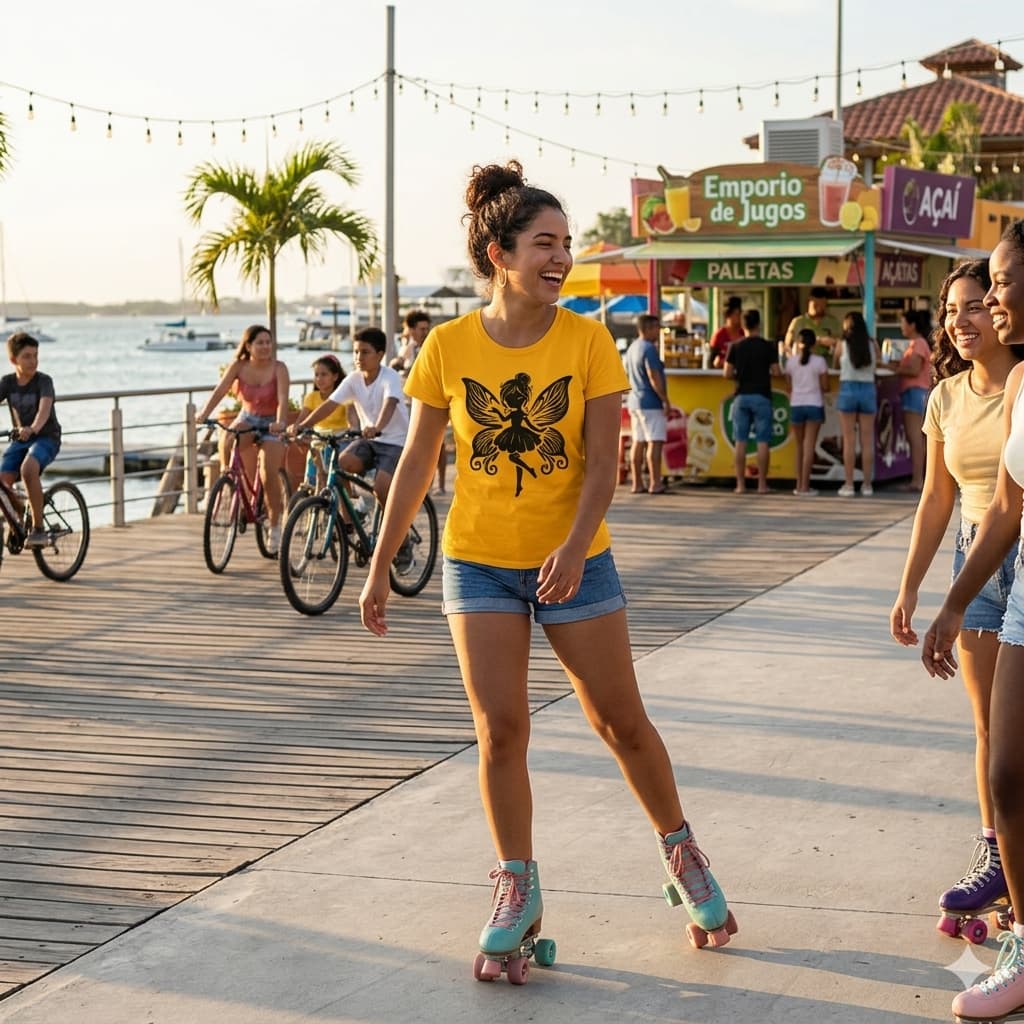 Women's Golden Yellow Round Neck T-shirt