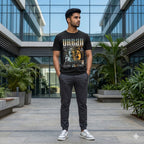 Men's Black Round Neck T-shirts