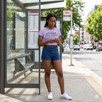 WOMENS IRIS LAVENDER CROP TOP